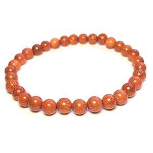 Golden Sandstone Stretch Bracelet Classic Plain
